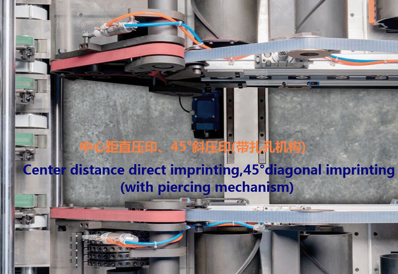 Center distance direct imprinting,45 diagonal imprinting(with piercing mechanism)